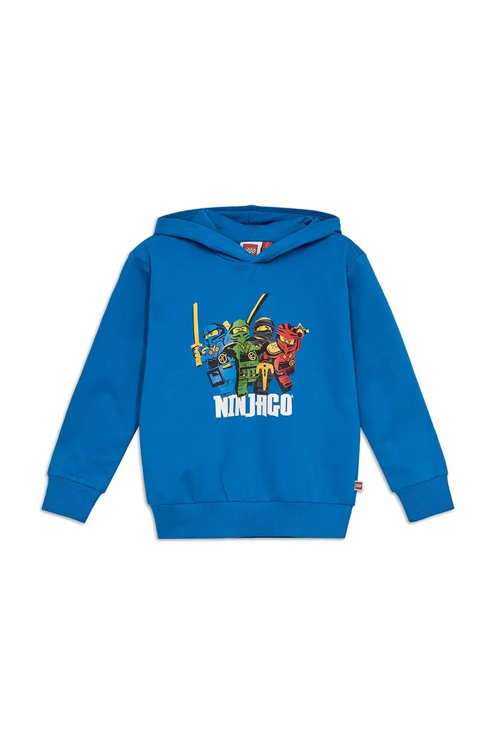 Lego Bluza z kapturem dziecięca bawełniana LWSIAN 111 niebieski 60.1101.1499