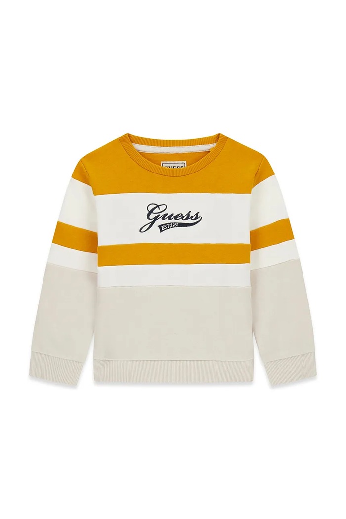 Guess Bluza dziecięca bawełniana beżowy N6BQ05.K6114.9BY2