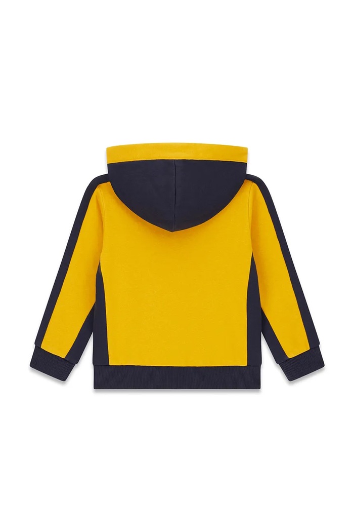 Guess Bluza rozpinana z kapturem dziecięca bawełniana N6BQ04.K6113.9BY2 żółty AW26