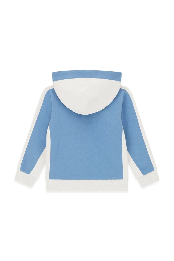 Guess Bluza rozpinana z kapturem dziecięca bawełniana N6BQ04.K6113.9BY2 niebieski AW26