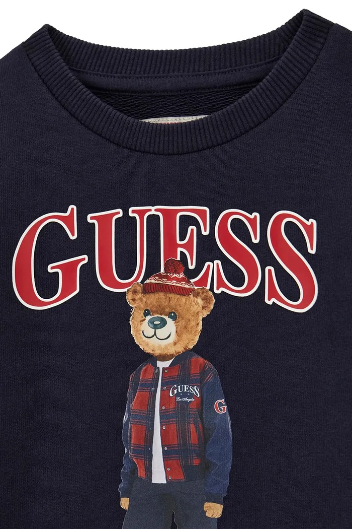 Chłopiec Guess Bluza dziecięca bawełniana N6BQ03.K6112.9BY2 granatowy
