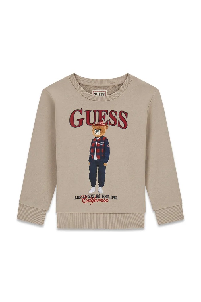 Guess Bluza dziecięca bawełniana beżowy N6BQ03.K6112.9BY2