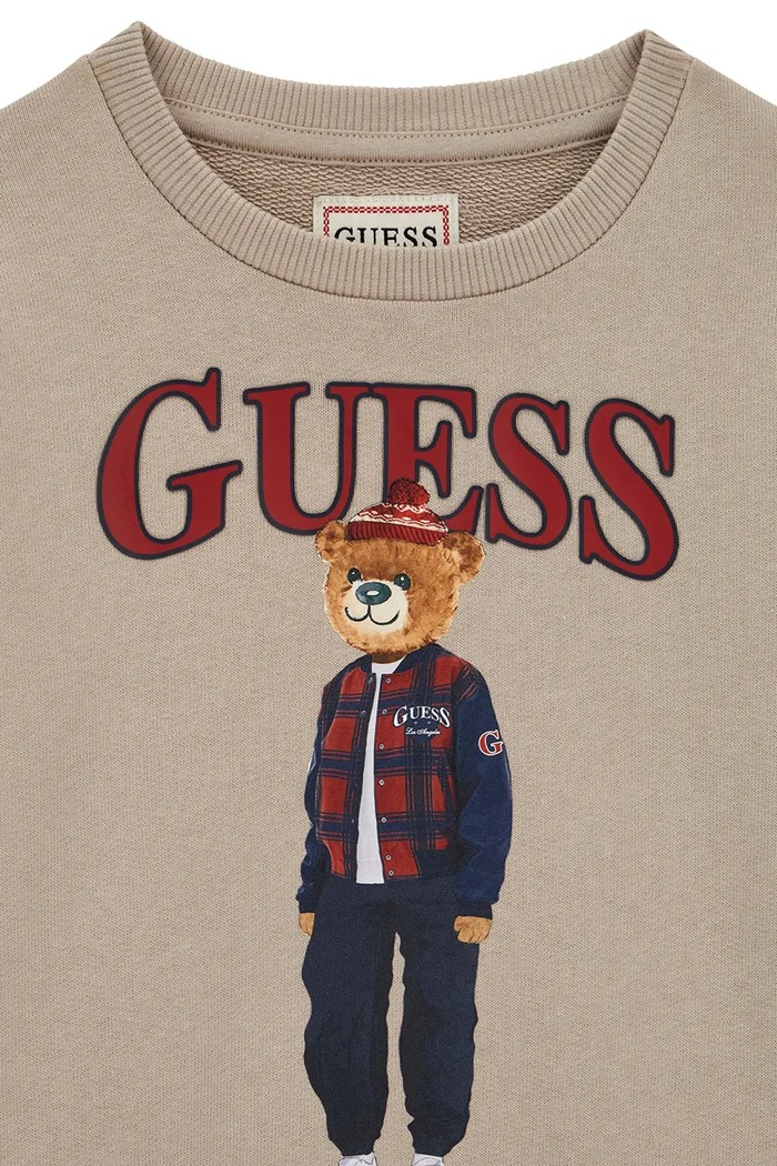 Chłopiec Guess Bluza dziecięca bawełniana N6BQ03.K6112.9BY2 beżowy