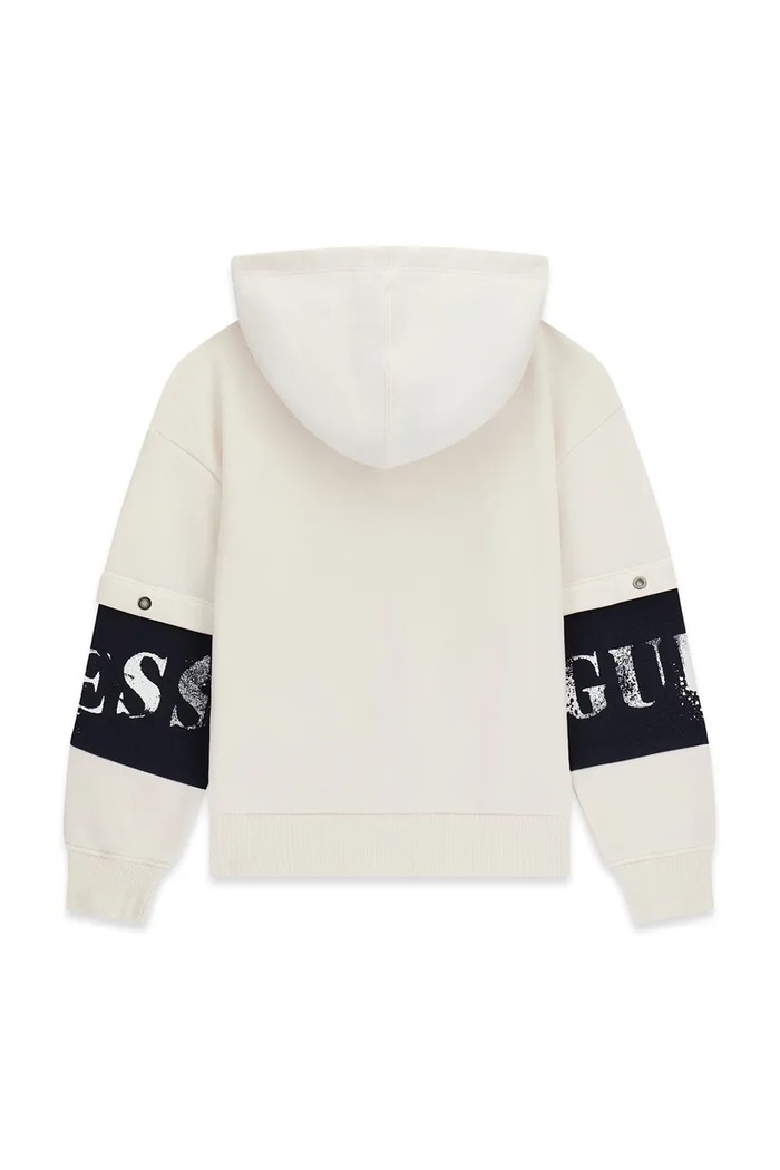 Guess Bluza rozpinana z kapturem dziecięca bawełniana L6BQ17.K8045.9BY2 szary AW26
