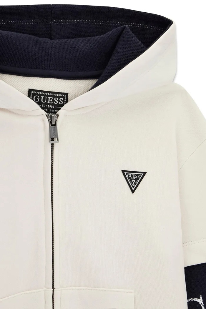 Chłopiec Guess Bluza rozpinana z kapturem dziecięca bawełniana L6BQ17.K8045.9BY2 szary