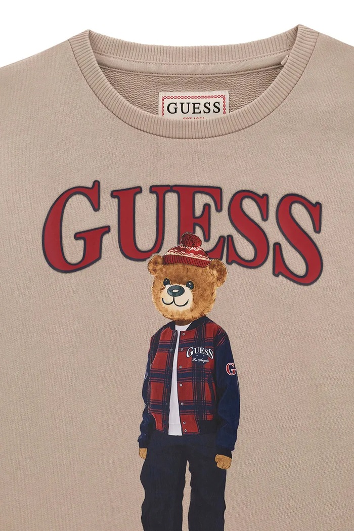 Chłopiec Guess Bluza dziecięca bawełniana L6BQ14.K6130.9BY2 beżowy
