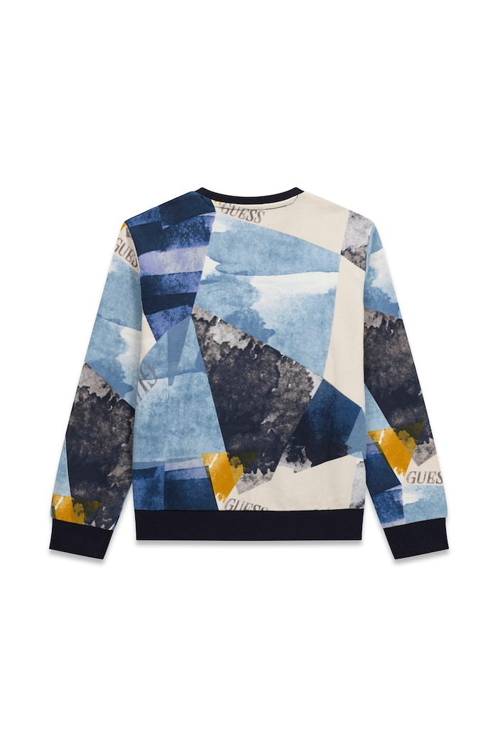 Guess Melegítőfelső gyerek pamut L6BQ10.K6092.9BY2 kék AW26
