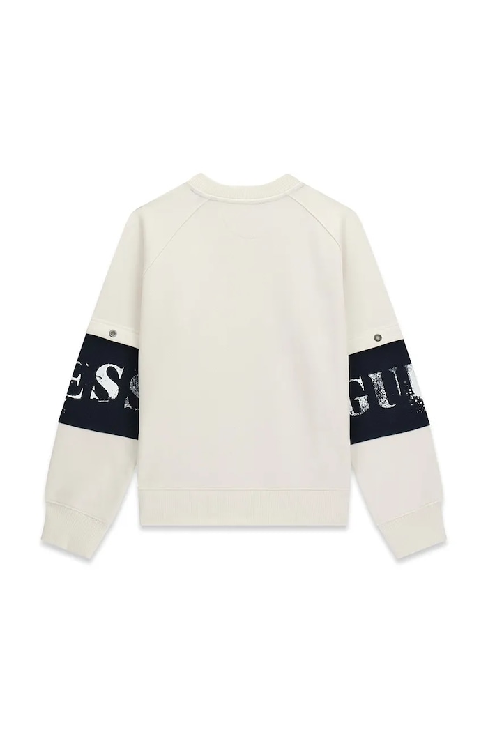 Guess Bluza dziecięca bawełniana L6BQ06.K5921.9BY2 beżowy AW26
