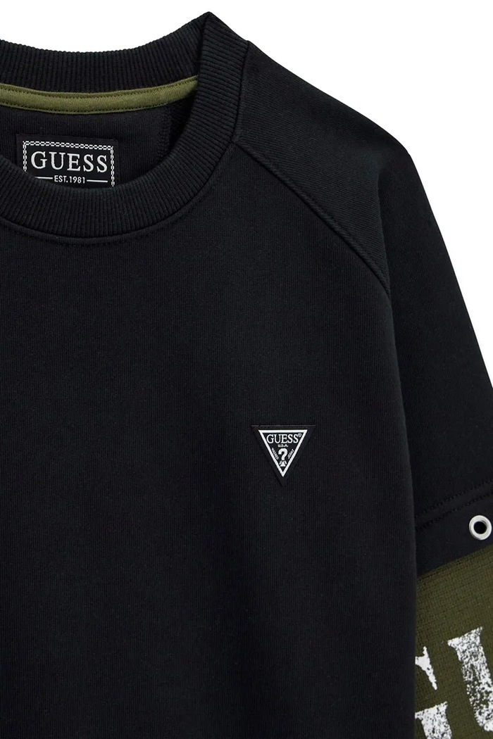 Chłopiec Guess Bluza dziecięca bawełniana L6BQ06.K5921.9BY2 czarny