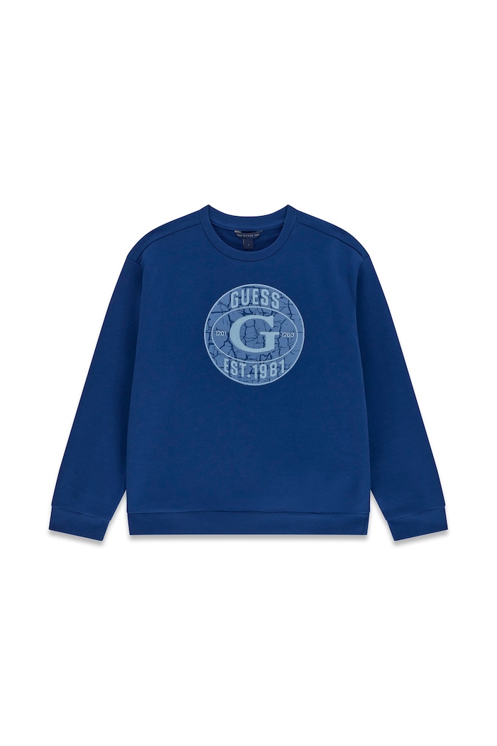 Guess Bluza dziecięca bawełniana niebieski L6BQ04.K5919.9BY2