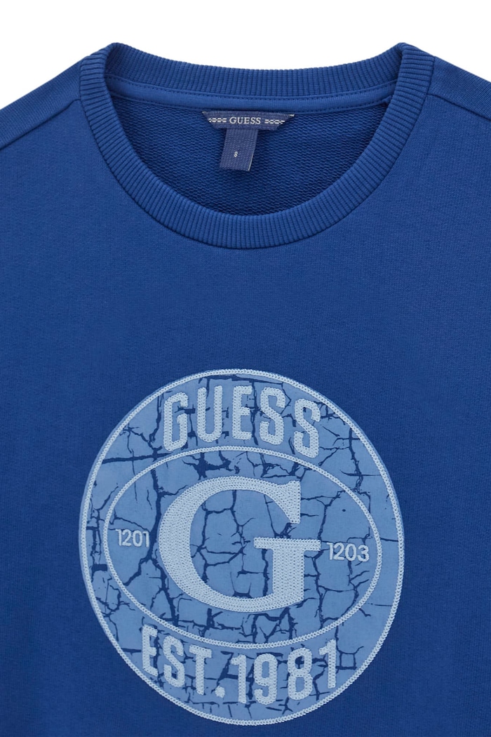 Chłopiec Guess Bluza dziecięca bawełniana L6BQ04.K5919.9BY2 niebieski