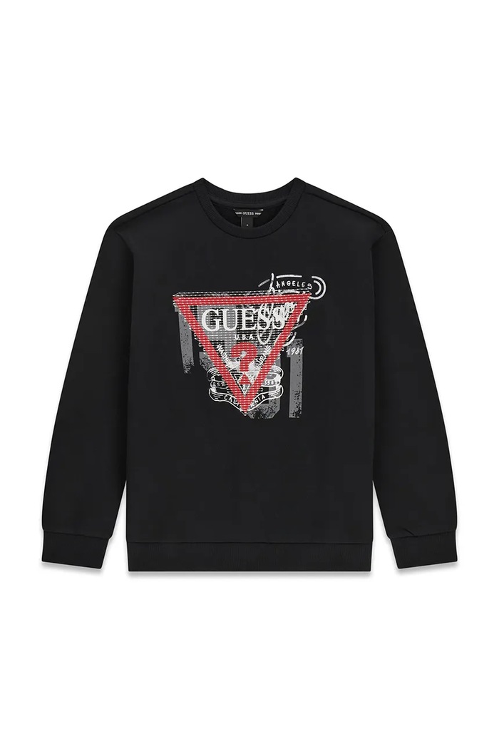 Guess Bluza dziecięca bawełniana czarny L6BQ04.K5919.9BY2