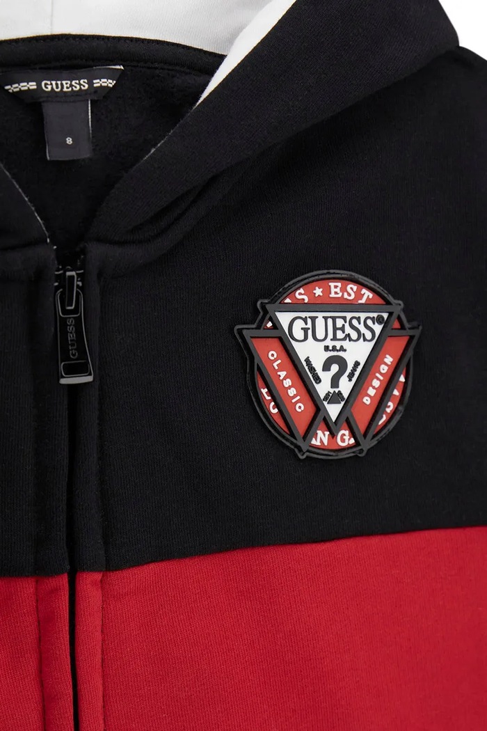 Chłopiec Guess Bluza rozpinana z kapturem dziecięca bawełniana L6BQ01.K5916.9BY2 czarny