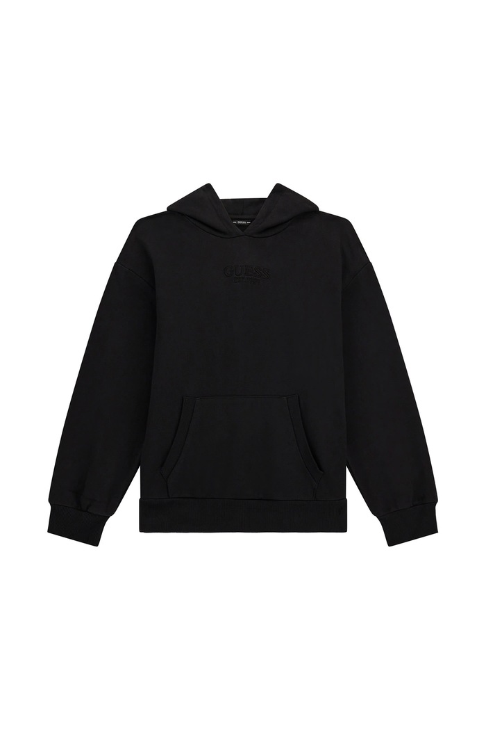Guess Bluza z kapturem dziecięca bawełniana czarny L5YQ25.KAV34.9BY2