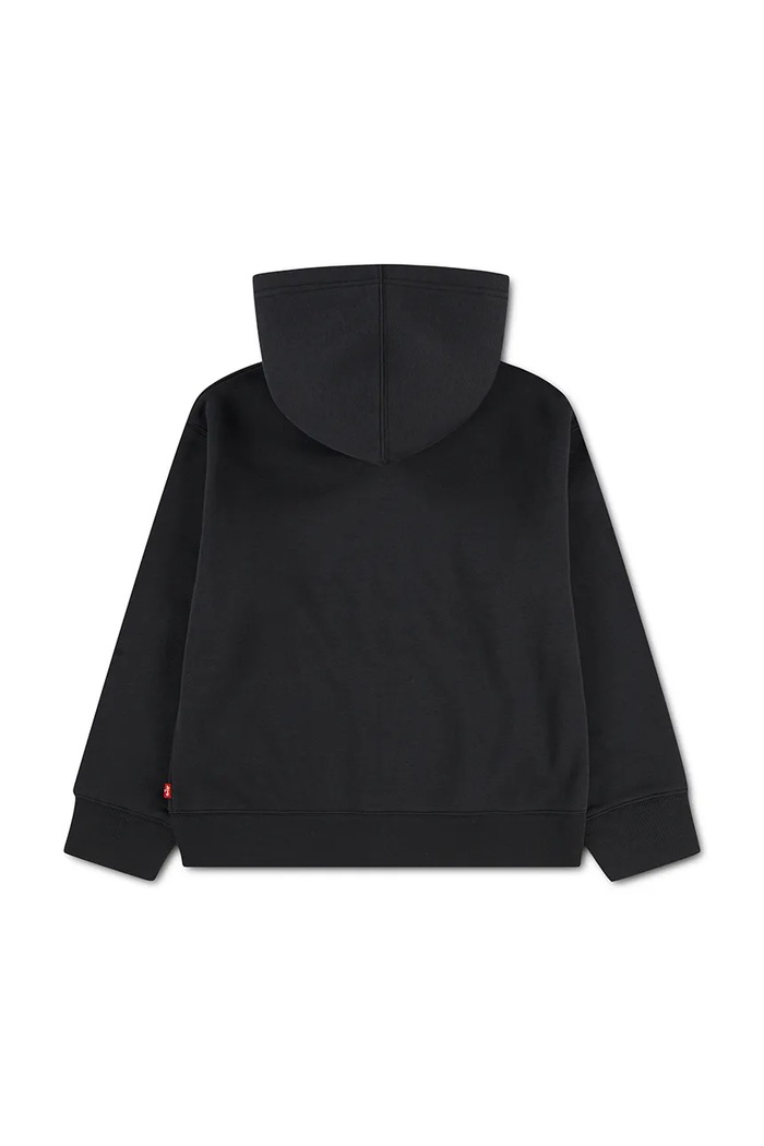 Levi's bluza rozpinana z kapturem dziecięca z bawełną ESSENTIAL HOODIE 8ER729 czarny AW26