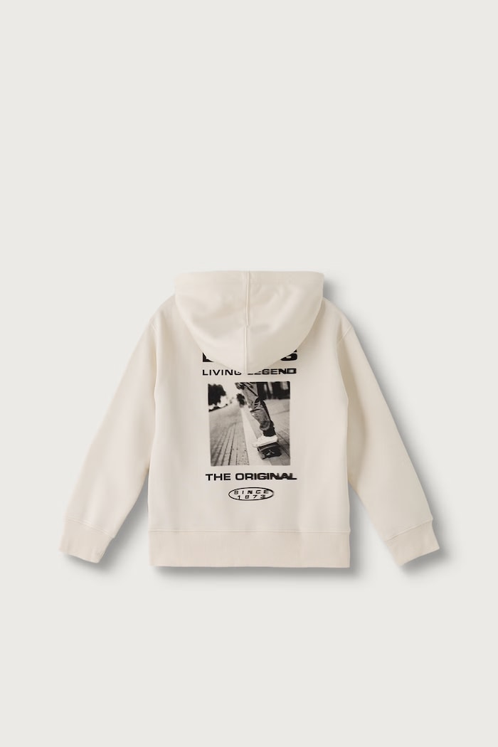 Levi's Bluza z kapturem dziecięca z bawełną SKATE LEGEND HOODIE 9ER751 beżowy AW26