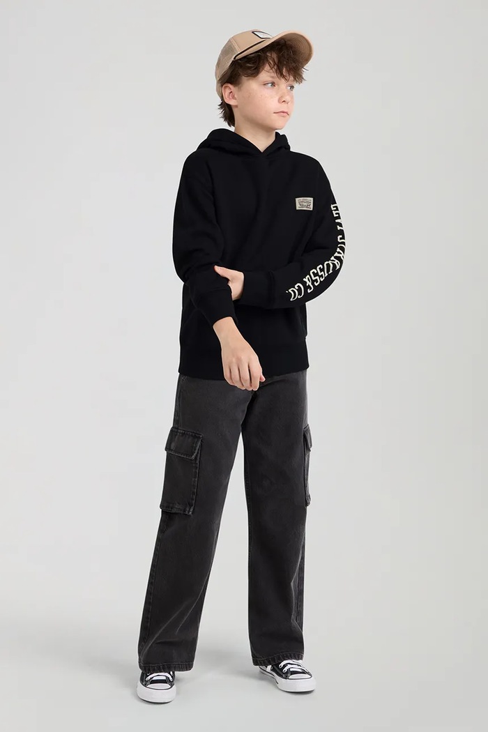Levi's bluza dziecięca z bawełną SLEEVE HIT HOODIE 9EL152