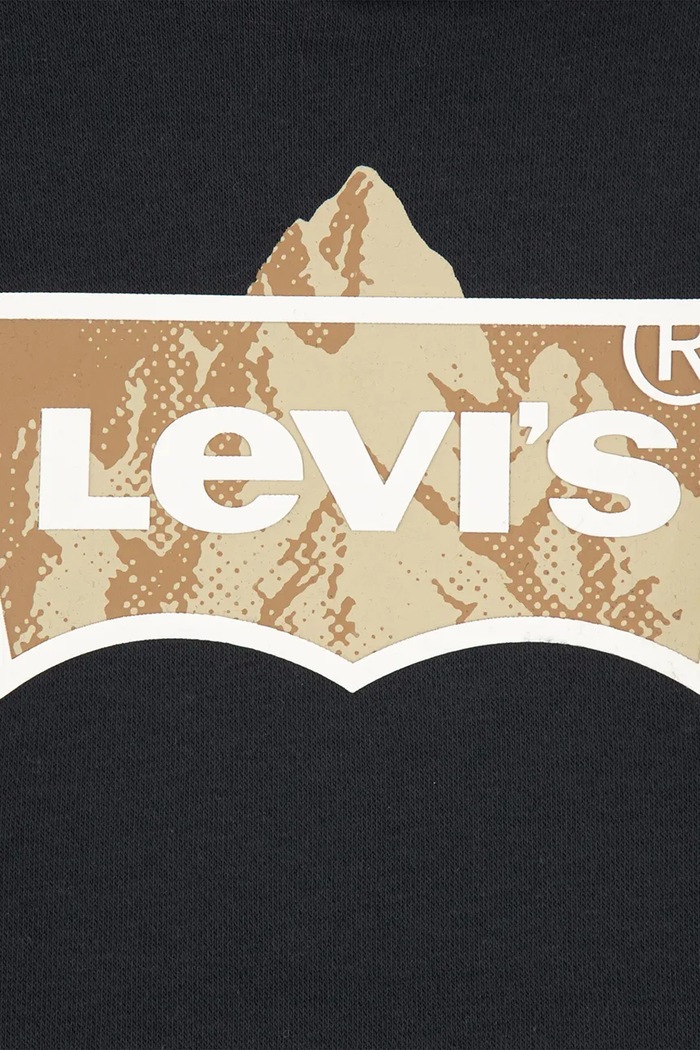 Chłopiec Levi's bluza dziecięca z bawełną TALLEST PEAK BATWING HOODI 8ER743 czarny