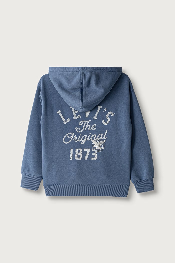 Levi's mikina s kapucňou detská s bavlnou THE ORIGINAL VINTAGE HOODI 8ER563 modrá AW26