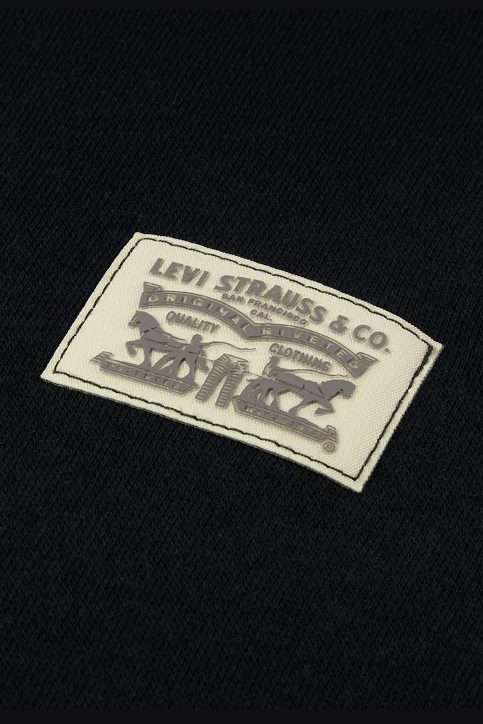 Levi's mikina dětská s bavlnou SLEEVE HIT HOODIE černá 8EL152