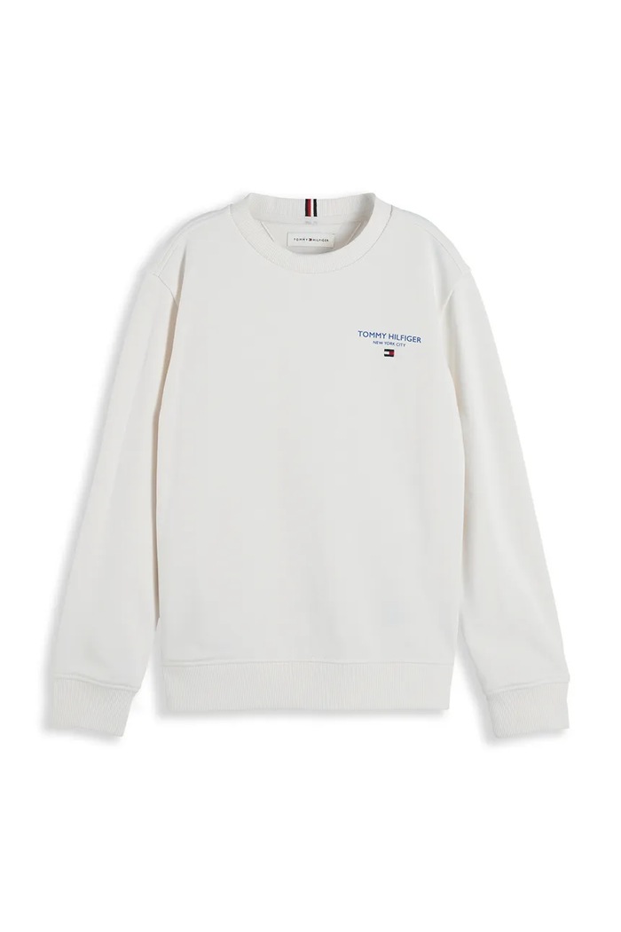 Tommy Hilfiger bluza dziecięca bawełniana KB0KB10766.128.176.9BY2 biały AW26