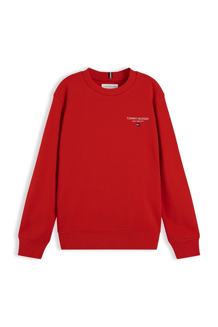 Tommy Hilfiger bluza dziecięca bawełniana KB0KB10766.128.176.9BY2 czerwony AW26