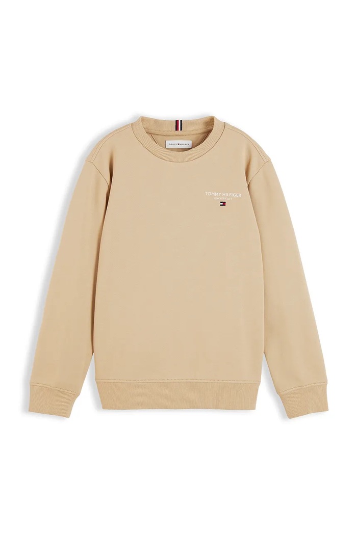 Tommy Hilfiger Bluza dziecięca bawełniana KB0KB10766.128.176.9BY2 beżowy AW26