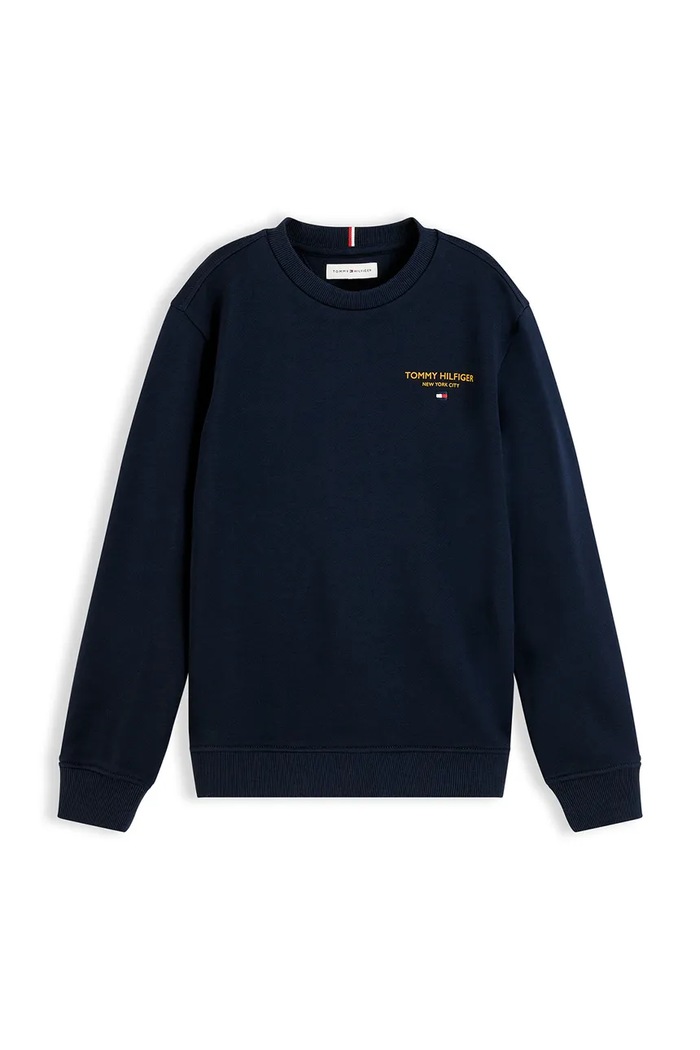 Tommy Hilfiger bluza dziecięca bawełniana KB0KB10766.104.122.9BY2 granatowy AW26