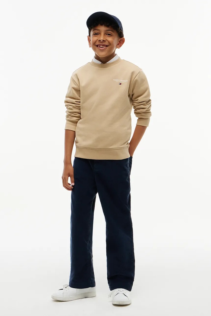 Bluza dziecięca bawełniana Tommy Hilfiger KB0KB10766.104.122.9BY2 beżowy
