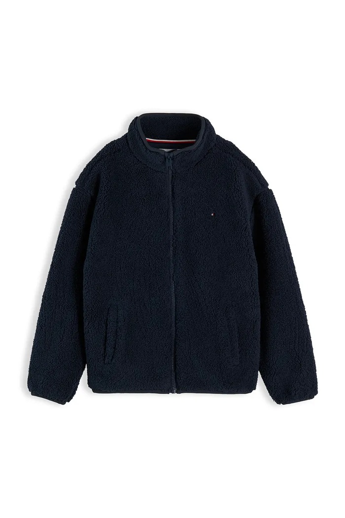 Tommy Hilfiger bluza rozpinana dziecięca polarowa KB0KB10634.128.176.9BY2 granatowy AW26