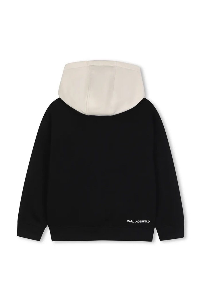 Karl Lagerfeld Кофта с капюшоном для детей с хлопком Z31372.114.150 чёрный AW26