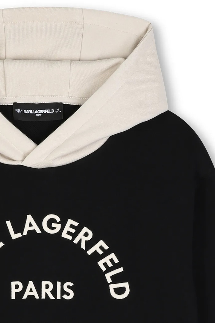 Мальчик Karl Lagerfeld Кофта с капюшоном для детей с хлопком Z31372.114.150 чёрный