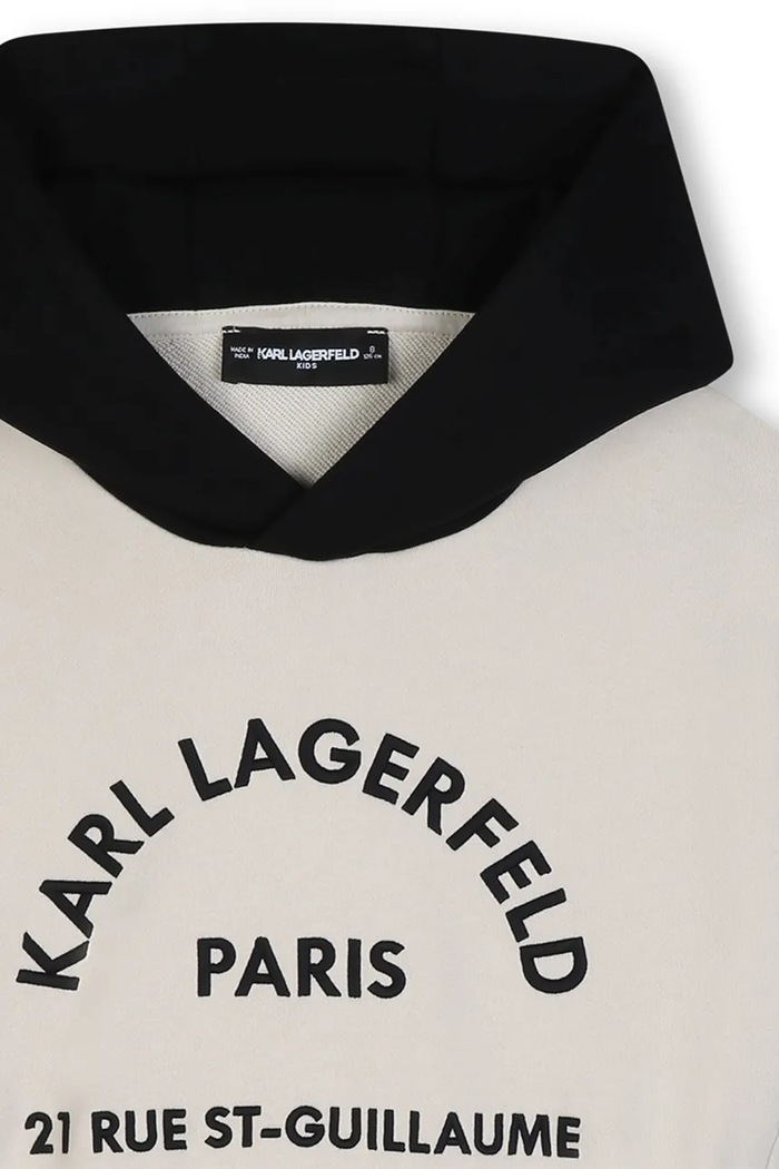 Αγορίστικα Karl Lagerfeld Μπλούζα με κουκούλα παιδική με βαμβάκι Z31372.162.174 μπεζ