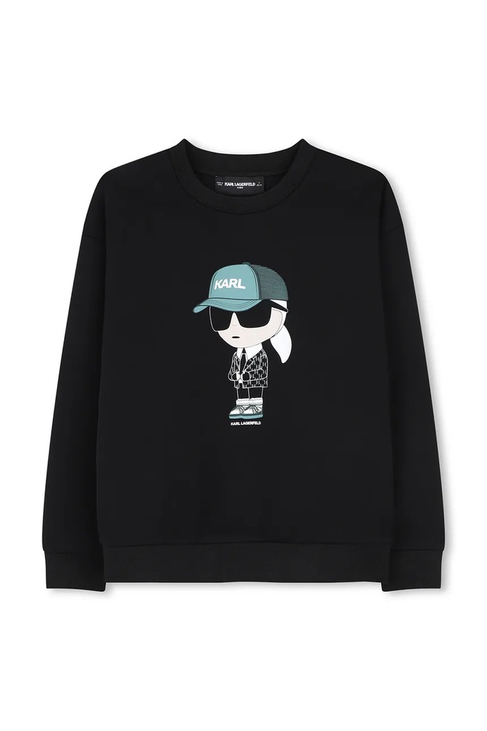 Karl Lagerfeld Суичър за деца Z31370.162.174 черен AW26