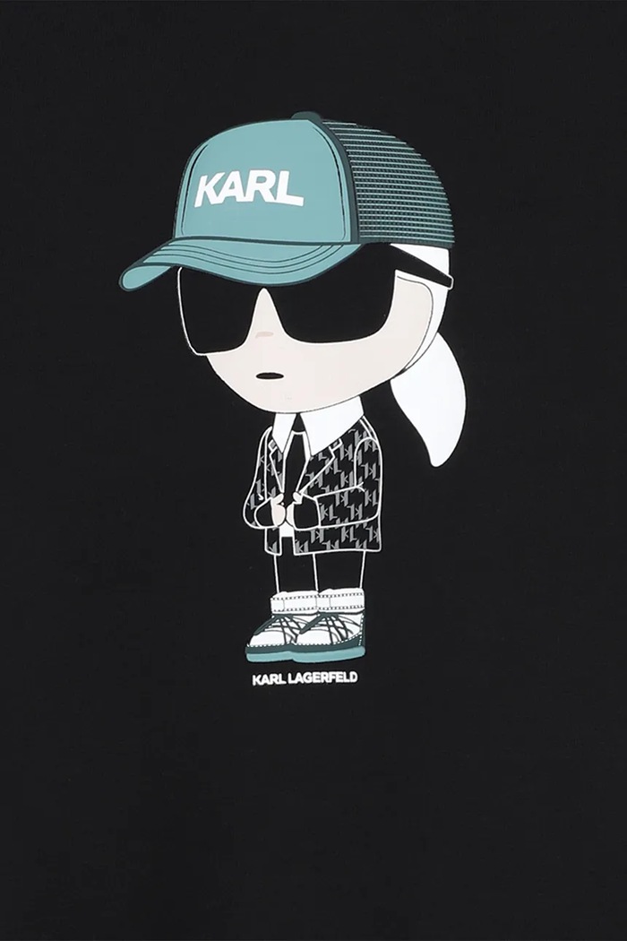 Суичър за деца Karl Lagerfeld Z31370.162.174 черен