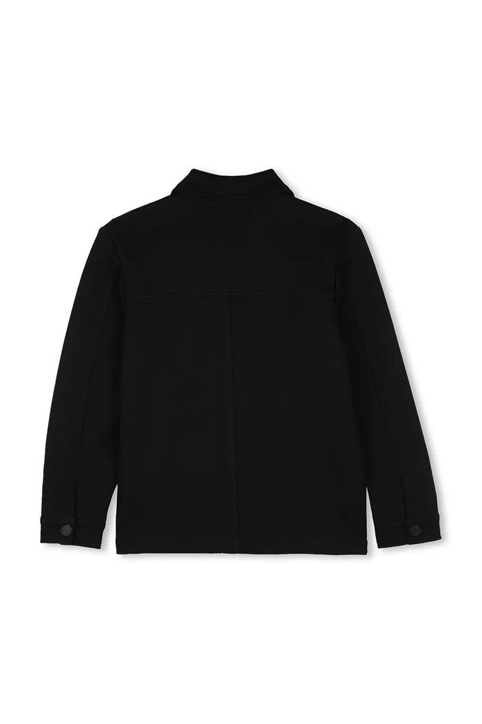 Karl Lagerfeld μπλούζα με κουμπιά παιδική με βαμβάκι Z31375.162.174 μαύρο AW26
