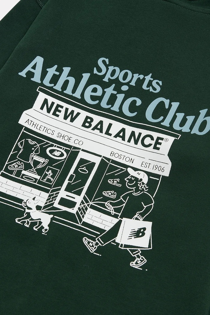 Chłopiec New Balance Bluza rozpinana z kapturem dziecięca bawełniana YT62H3R3 zielony