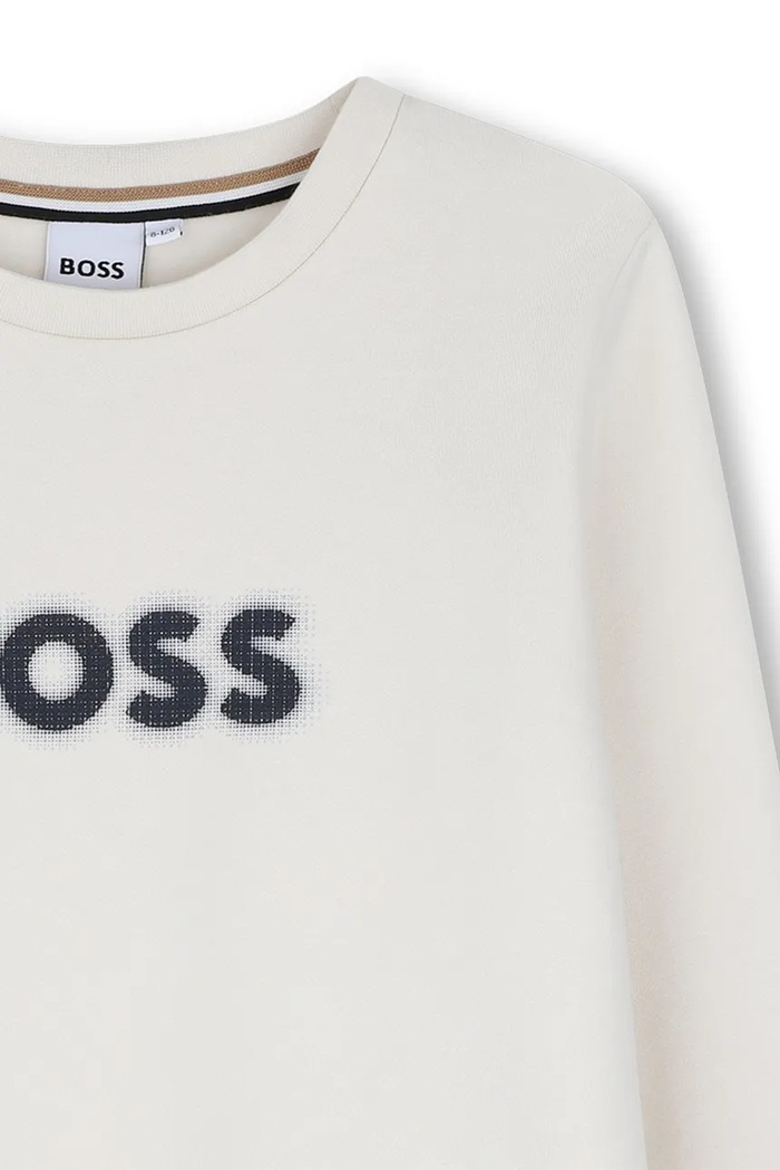 Момче BOSS Суичър за деца с памук J53395.162.174 бежов