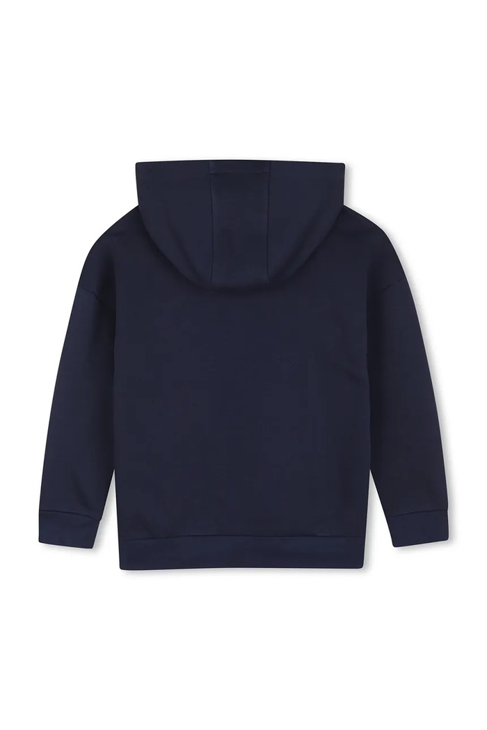 BOSS Mikina s kapucí dětská s bavlnou J53396.114.150 námořnická modř AW26