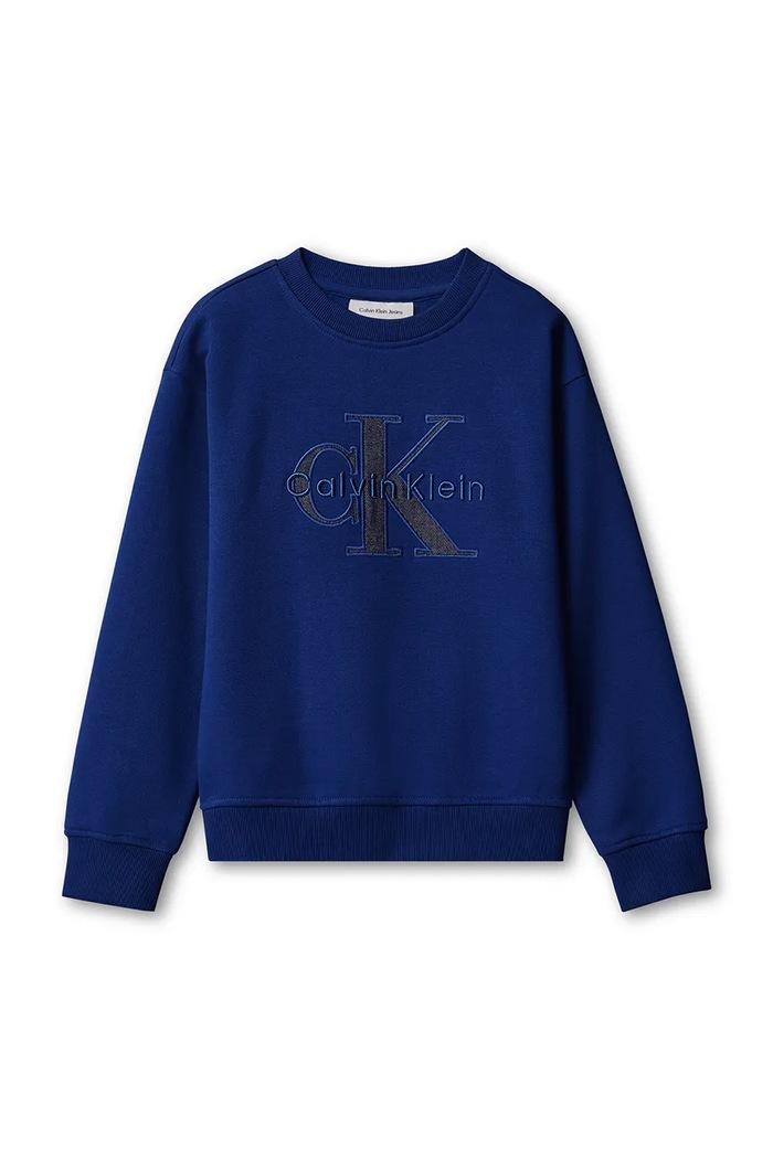 Calvin Klein Jeans Bluza dziecięca z bawełną LVCKFJB29B.9BY2 niebieski AW26