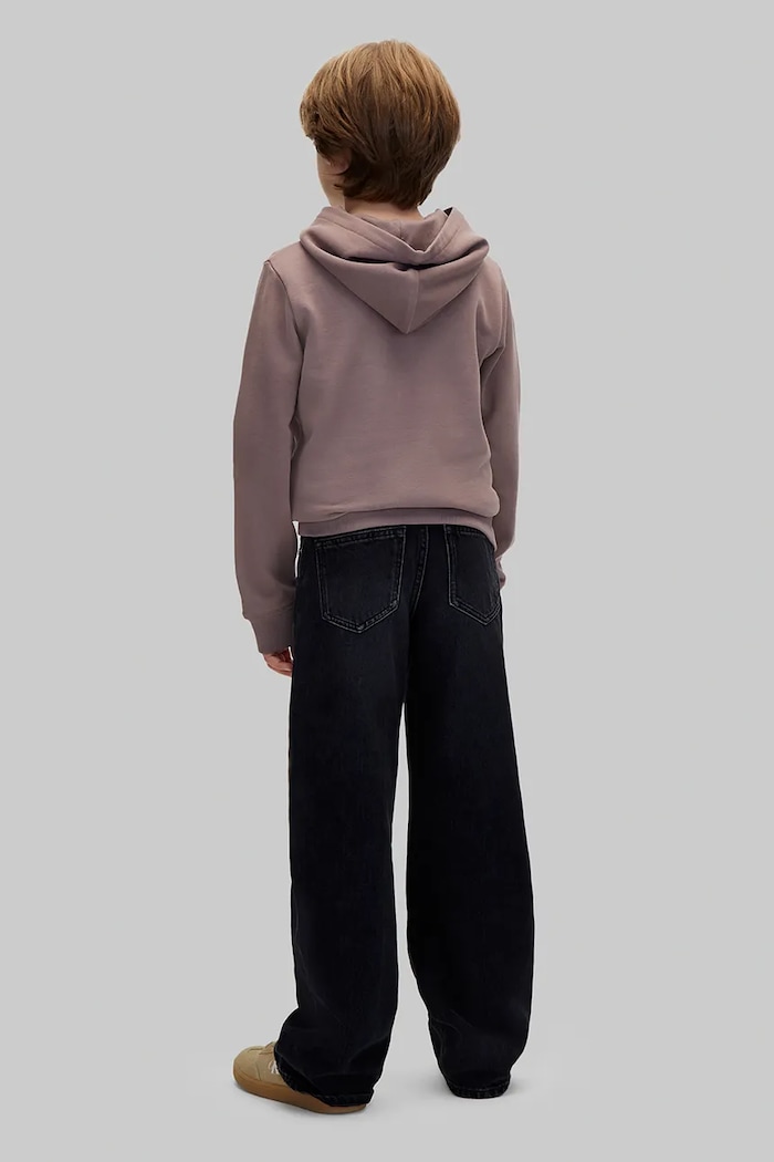 Pulover s kapuco otroški bombažen Calvin Klein Jeans LVCKTJB39B.9BY2 rjava