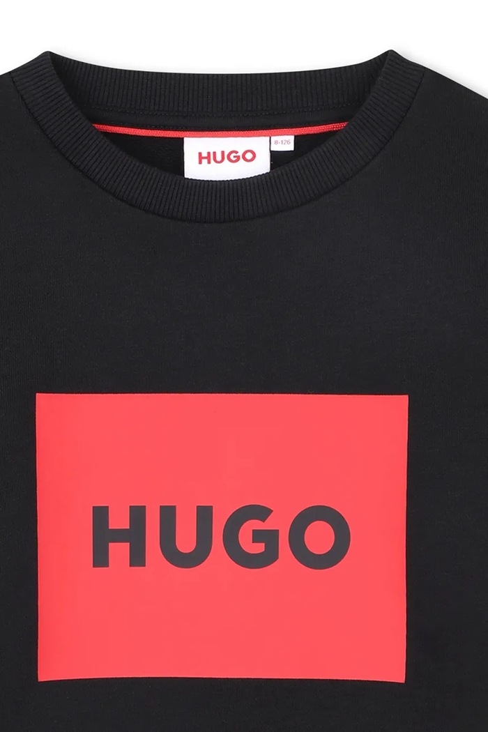 Αγορίστικα HUGO μπλούζα παιδική με βαμβάκι G01184.102.108 μαύρο