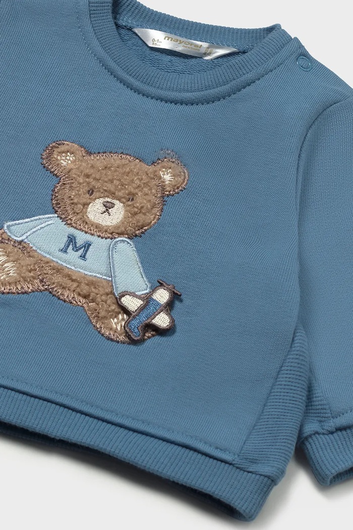 Хлопчик Mayoral Newborn кофта для немовлят з бавовною 2410.1N.Newborn.9BY2 блакитний