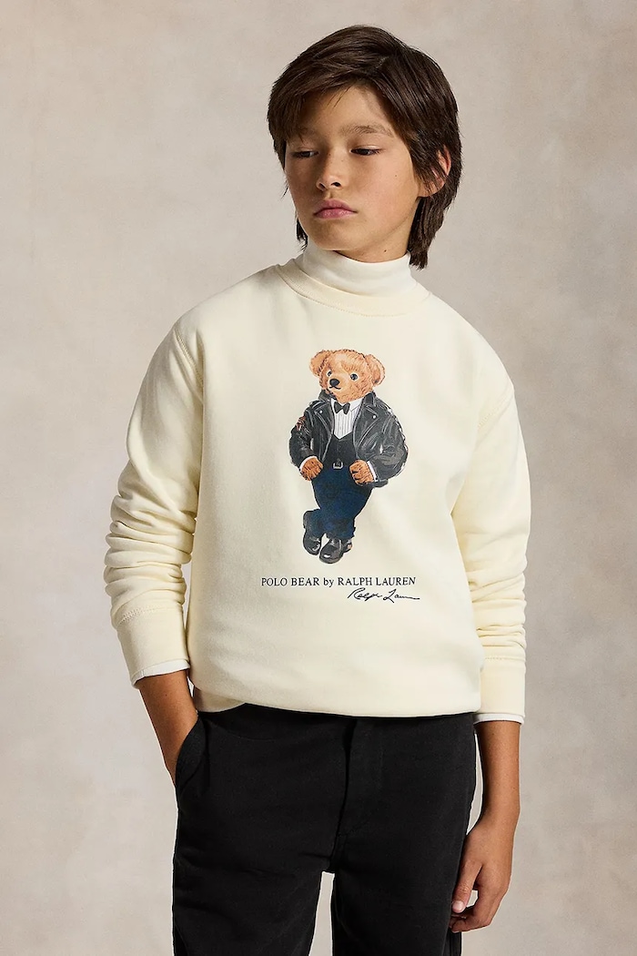 Polo Ralph Lauren Bluza dziecięca z bawełną beżowy 323B29157001
