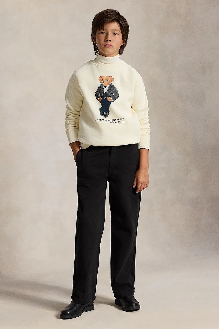 Bluza dziecięca z bawełną Polo Ralph Lauren beżowy 323B29157001