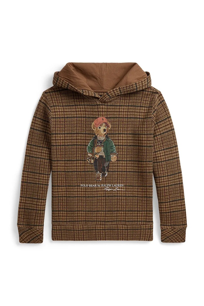 Polo Ralph Lauren dukserica sa kapuljačom za djecu s pamukom bež 323B27801001