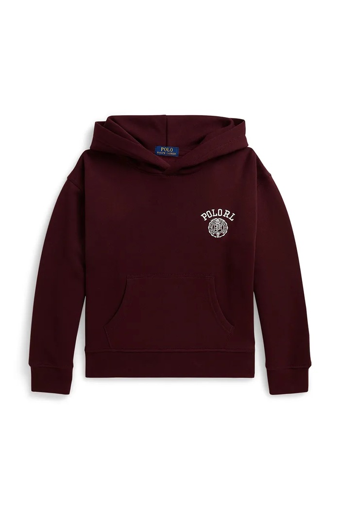 Polo Ralph Lauren суичър с качулка за деца с памук 323B27301002 бордо AW26