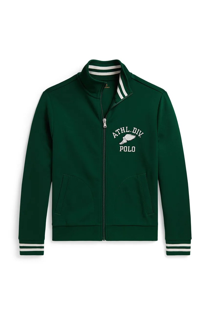 Polo Ralph Lauren Dukserica na zakopčavanje za djecu s pamukom 323B27280001 zelena AW26