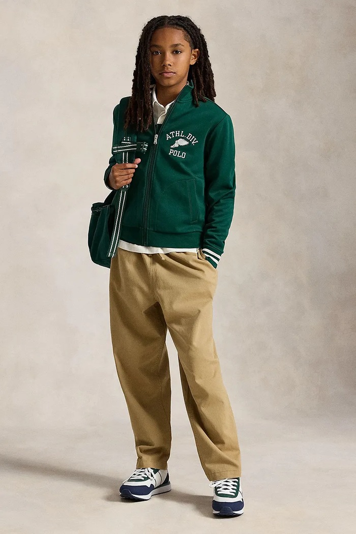 Dukserica na zakopčavanje za djecu s pamukom Polo Ralph Lauren 323B27280001 zelena