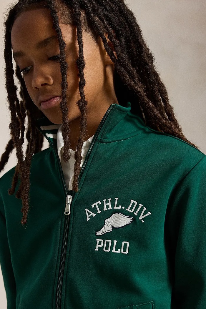 Dukserica na zakopčavanje za djecu s pamukom Polo Ralph Lauren zelena 323B27280001